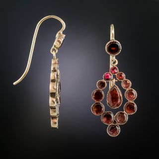 Early Victorian Garnet Drop Earrings 