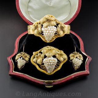 Early Victorian Grape Cluster Parure