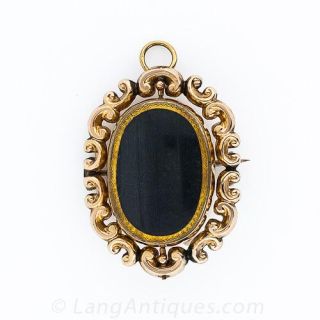Early Victorian Mourning Brooch/Pendant