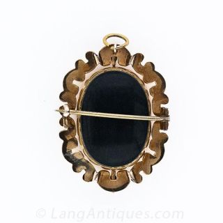 Early Victorian Mourning Brooch/Pendant