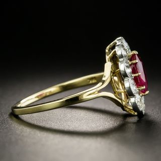 Edwardian 1.01 Carat Burmese Ruby and Diamond Ring