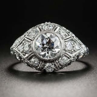 Edwardian 1.05 Carat Diamond Platinum Engagement Ring