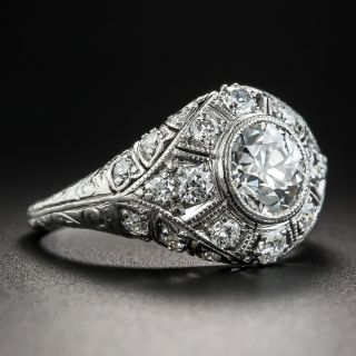 Edwardian 1.05 Carat Diamond Platinum Engagement Ring