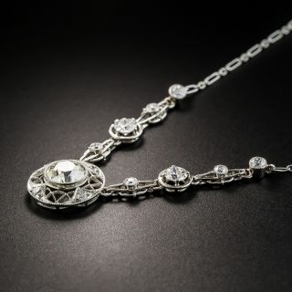 Edwardian 1.15 Carat Center Diamond Necklace