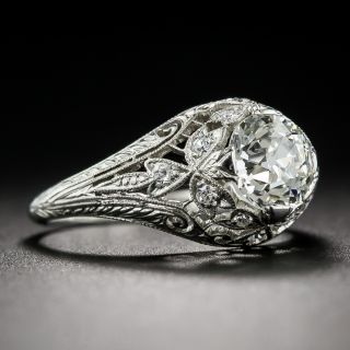 Edwardian 1.27 Carat Diamond Engagement Ring by Hayden Wheeler - GIA I/VS1