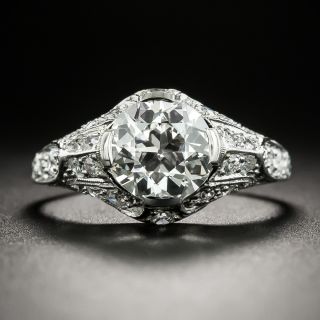 Edwardian 1.64 Carat Diamond Engagement Ring - GIA H VS1 - 1