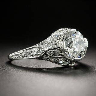 Edwardian 1.64 Carat Diamond Engagement Ring - GIA H VS1