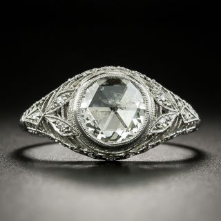 Edwardian 1.70 Carat Rose-Cut Diamond Engagement Ring - GIA - 1