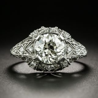 Edwardian 1.76 Carat Diamond Engagement Ring  - GIA L SI1 - 2