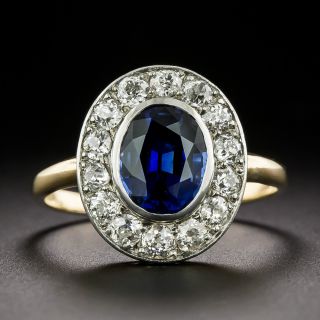 Edwardian 1.90 Carat No-Heat Sapphire Ring - GIA   - 2