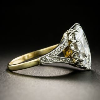 Edwardian 2.86 Carat 'Novelty-Cut' Moval Diamond Ring  - GIA F VVS2