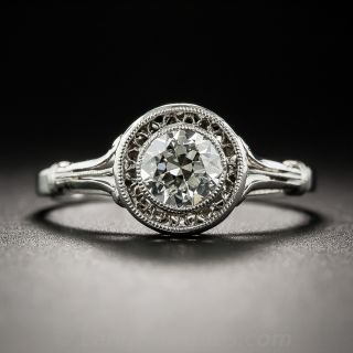 Edwardian .50 Carat Diamond Platinum Solitaire
