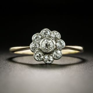 Edwardian .50 Carat Total Weight Diamond Cluster Ring - 2