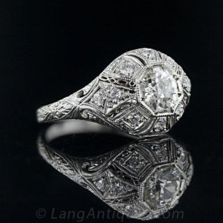 Edwardian .75 Carat Diamond Dome Ring