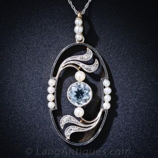 Edwardian Aquamarine Necklace
