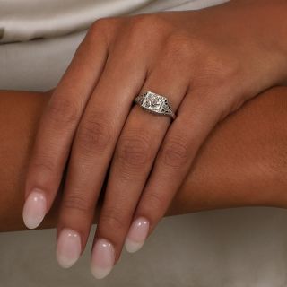 Edwardian/Art Deco 1.21 Carat Diamond Solitaire Engagement Ring - GIA 
