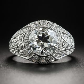 Edwardian/Art Deco 2.36 Carat Diamond Platinum Engagement Ring - GIA K VS2
