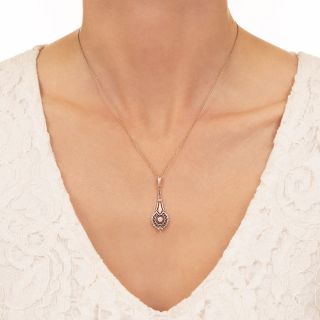 Edwardian/Art Deco Diamond Drop by Krementz