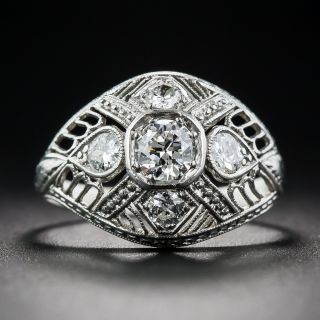 Edwardian/Art Deco Platinum and Diamond Ring