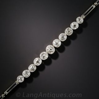 Edwardian Bezel Set Diamond Bracelet