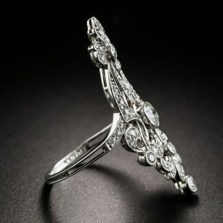 Edwardian Bow Motif Diamond Dinner Ring