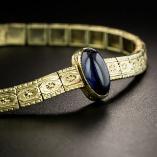 Edwardian Cabochon Sapphire Bracelet by Allsopp - 2