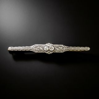 Edwardian Dainty Diamond Filigree Brooch - 2
