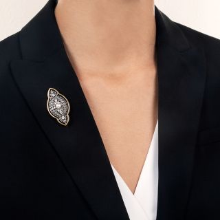 Edwardian Diamond and Pearl Brooch