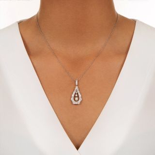 Edwardian Diamond and Pearl Lavalière