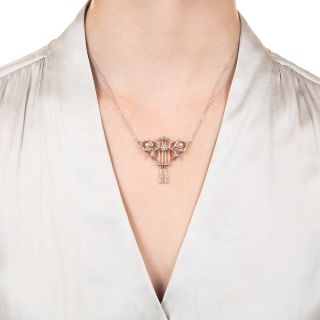 Edwardian Diamond and Pearl Pendant
