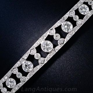 Edwardian Diamond and Platinum Bracelet - 1