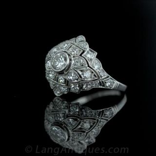 Edwardian Diamond and Platinum Ring