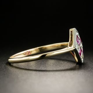 Edwardian Diamond and Ruby Ring
