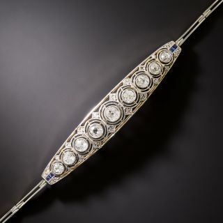 Edwardian Diamond and Sapphire Bracelet - 3
