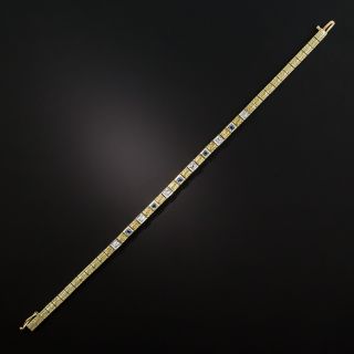 Edwardian Diamond and Sapphire Bracelet by Allsopp