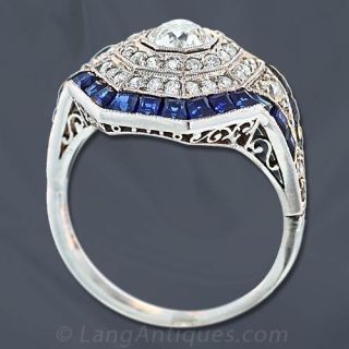 Edwardian Diamond and Sapphire Ring