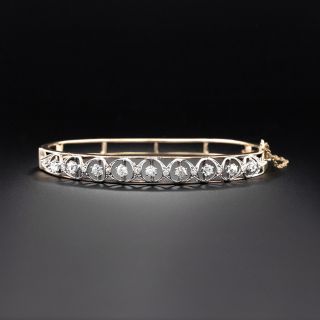 Edwardian Diamond Bangle Bracelet - 2