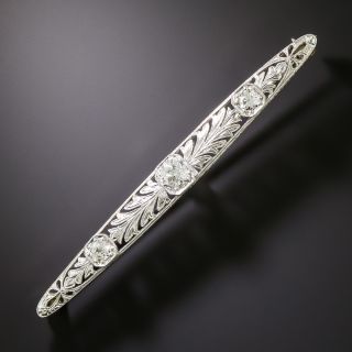 Edwardian Diamond Bar Pin - 1