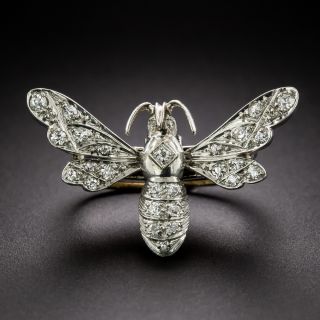 Edwardian Diamond Bee Scarf Clip, English - 2