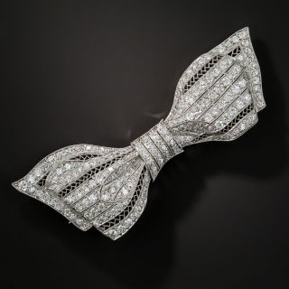 Edwardian Diamond Bow Brooch