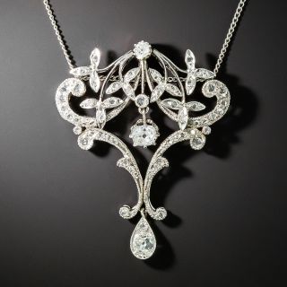 Edwardian Diamond Brooch/Pendant Necklace - 2