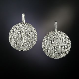 Edwardian Diamond Circle Earrings - 3