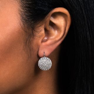 Edwardian Diamond Circle Earrings