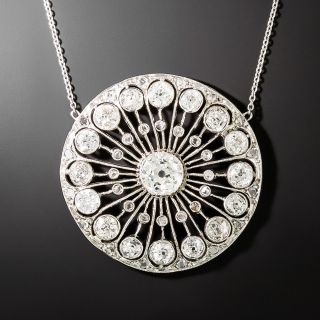 Edwardian Diamond Circle Pendant - 1