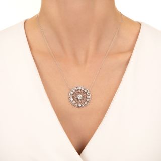 Edwardian Diamond Circle Pendant