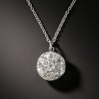 Edwardian Diamond Cluster Pendant - 2