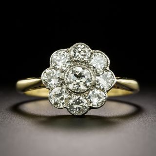 Edwardian Diamond Cluster Ring, English - 3