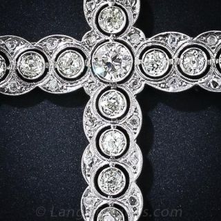 Edwardian Diamond Cross Pendant