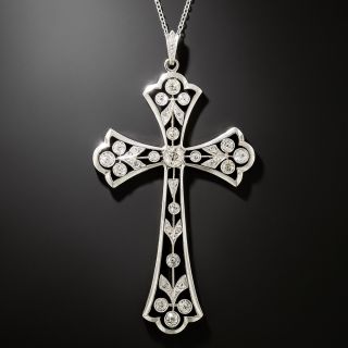 Edwardian Diamond Cross Pendant - 5