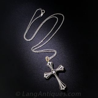 Edwardian Diamond Cross Pendant